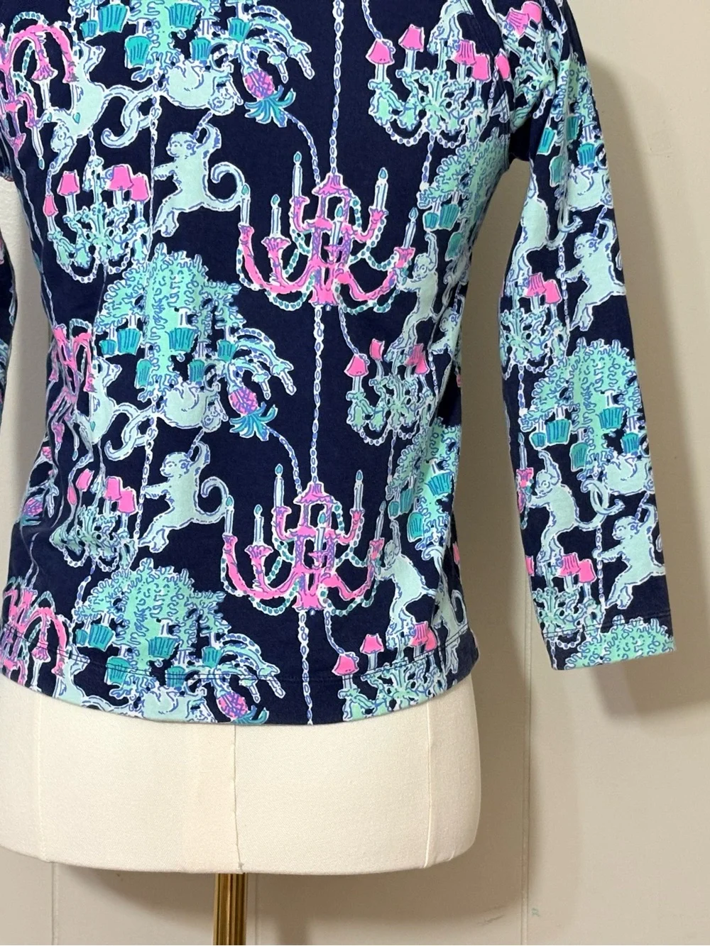 Lilly Pulitzer Kids Skipper Popover Monkey Trouble Jacket XL 14/16
